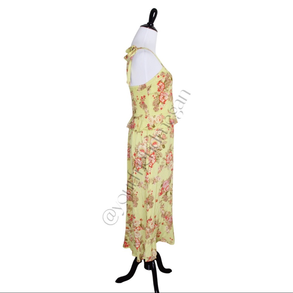 BOG Collective Chartreuse Ladies of the Canyon Midi Dress - Picture 10 of 12